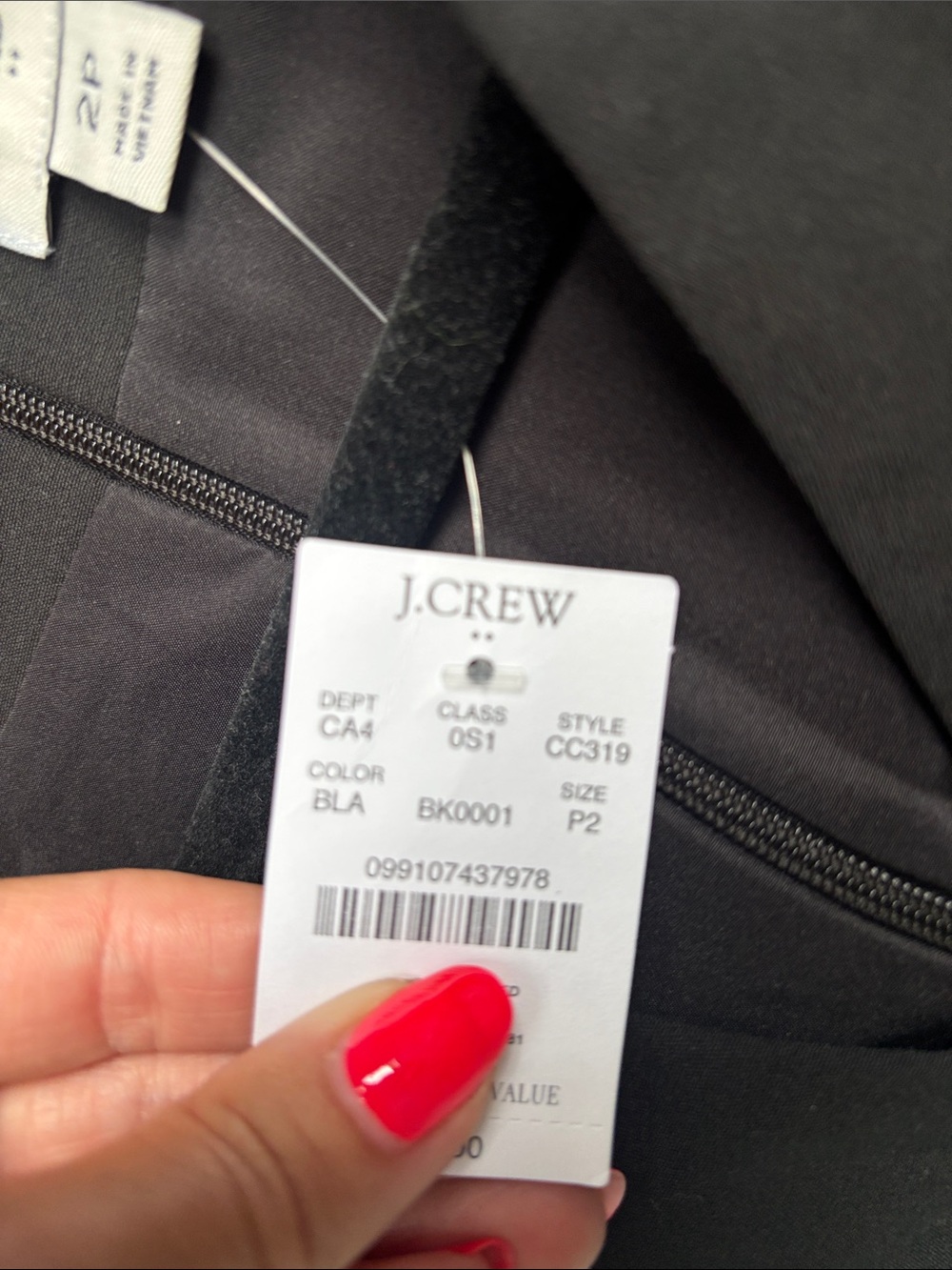 J. Crew NEW Black V-Neck Sleeveless Dress - Picture 4 of 4